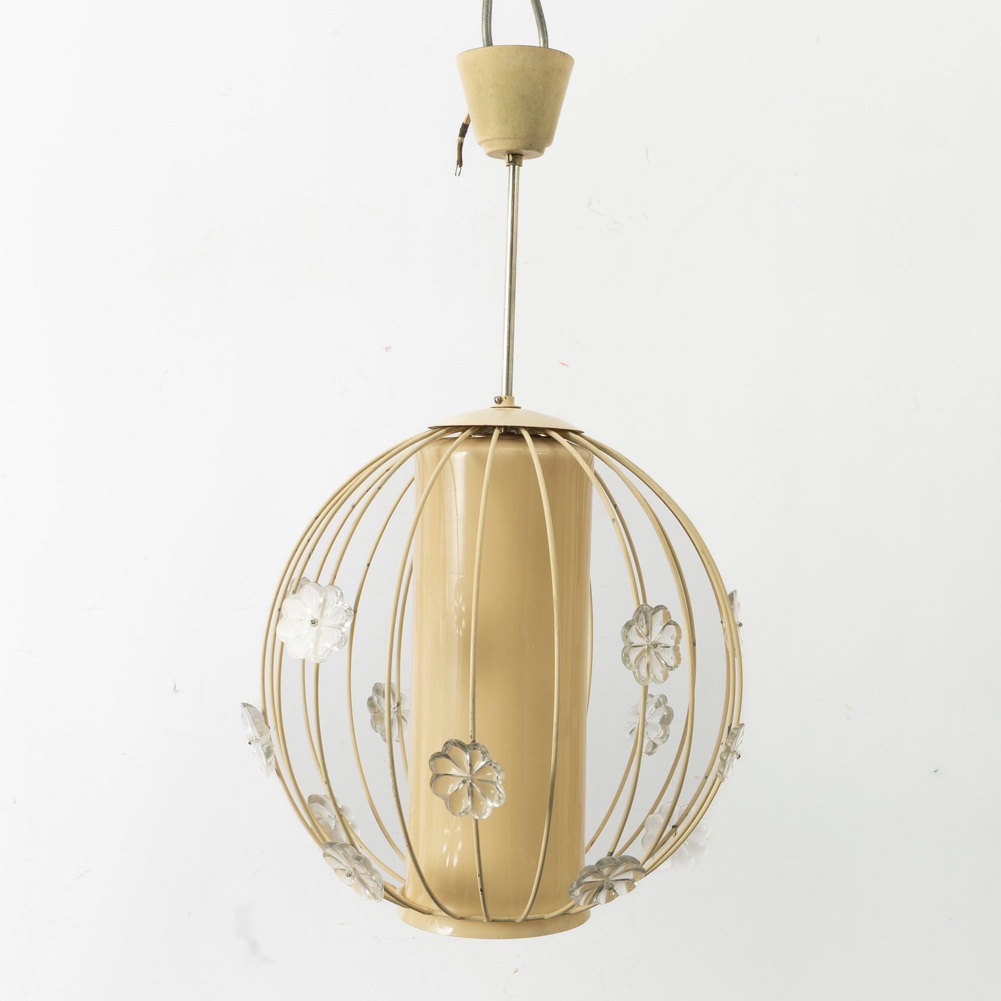 Harald Notini, a rare ceiling lamp model 11509, Arvid Böhlmarks Lampfabrik, Stockholm, 1950s.