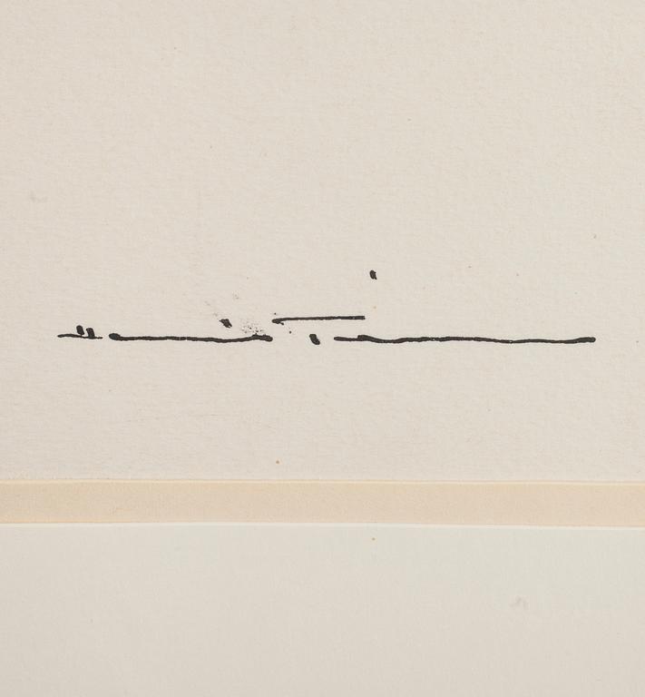 HENRIK TIKKANEN, tusch och akvarell, signerad.