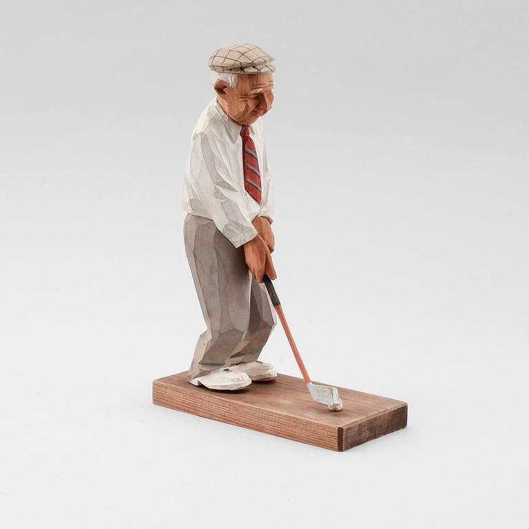 FIGUR, skuret trä, Carl-Olof Trygg, 1955.