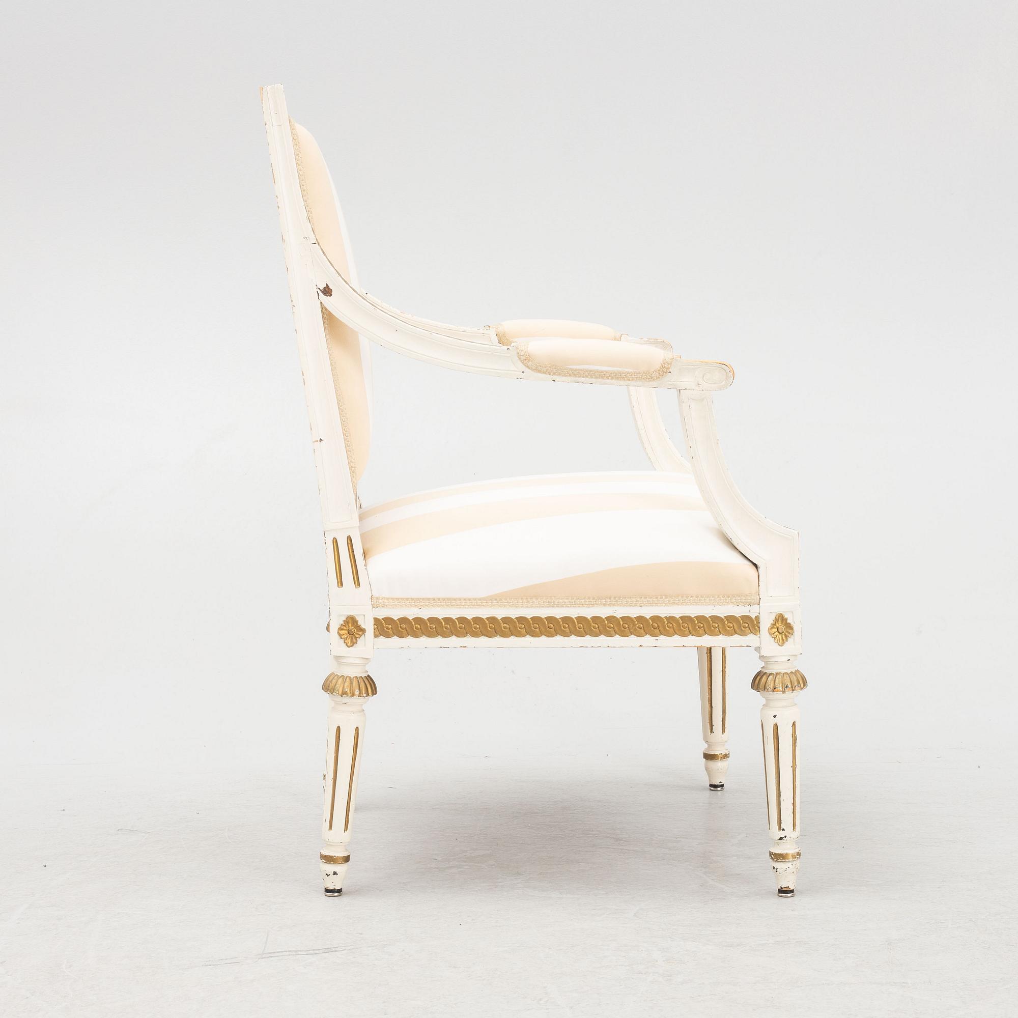 A Gustavian style chair, early 20th Century.