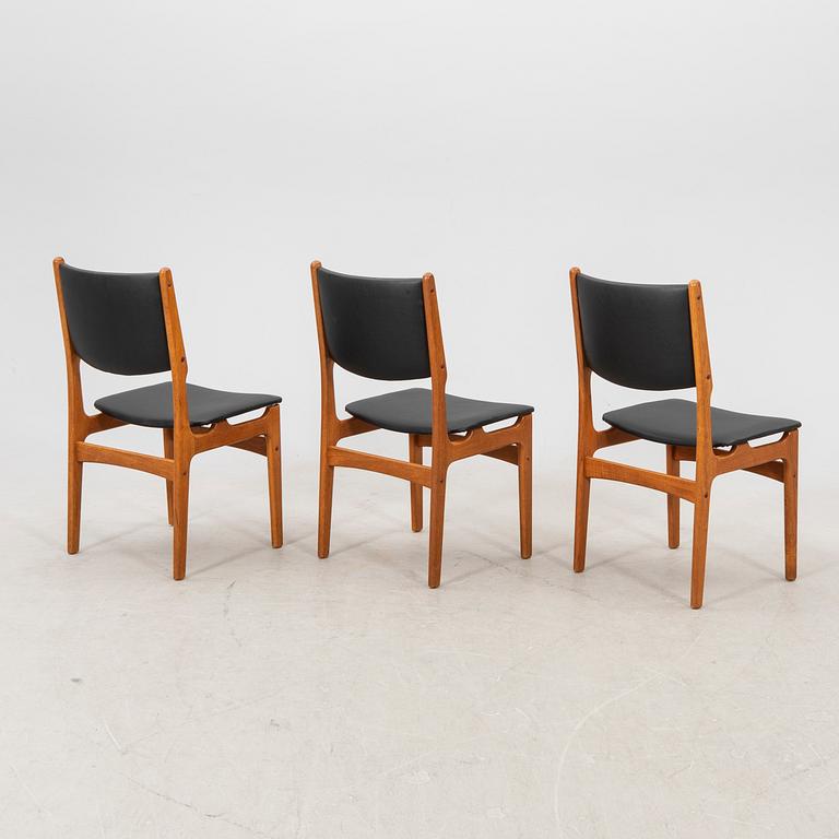 A set of six Danish 1960s teak chairs.