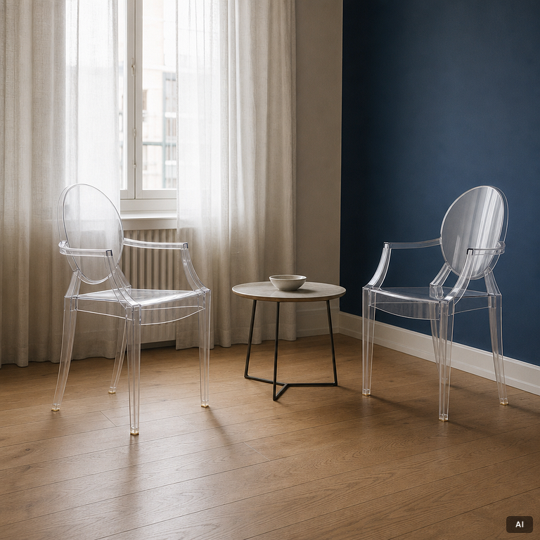 Philippe Starck, 9 armchairs, “Louis Ghost”, Kartell.