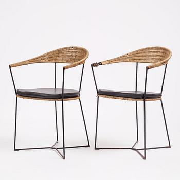 Eyjólfur Ágústsson, attributed, a pair of armchairs, Sweden 1950s.