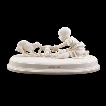FIGURGRUPP, parian, Gustafsberg, omkring år 1900.