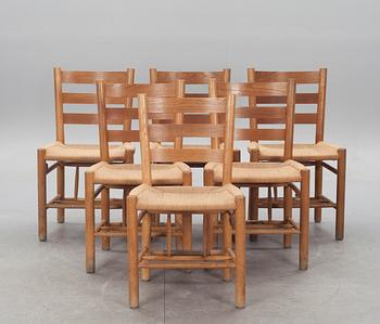 STOLAR, 6 st, sk kyrkstolar, Sorö Stolefabrik, Danmark.