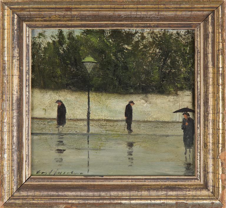 CORT JACOBSEN, oil on panel, insignificant signature.