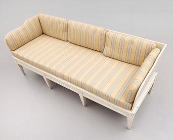 TRÅGSOFFA, sengustaviansk, 1700-/1800-tal.