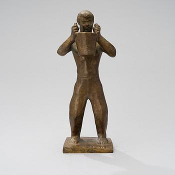 UNO ARO, SCULPTURE, bronze, signed U. Aro.