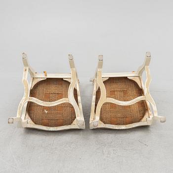 A Pair of Rococo Chairs, 18th Century, probably West Sweden.