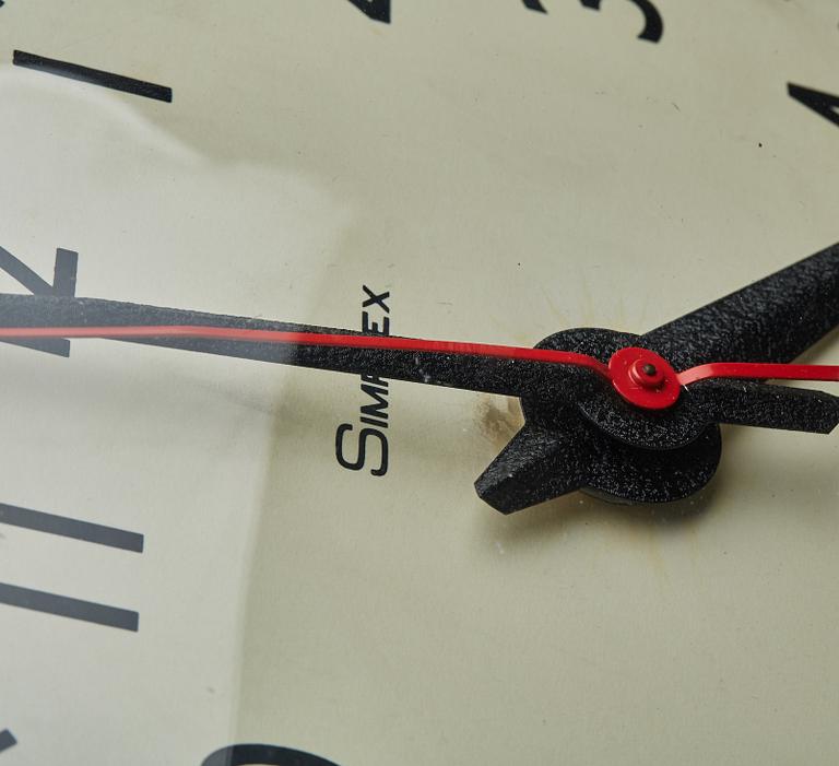 VÄGGKLOCKA, Simplex, England, 1900-talets mitt.