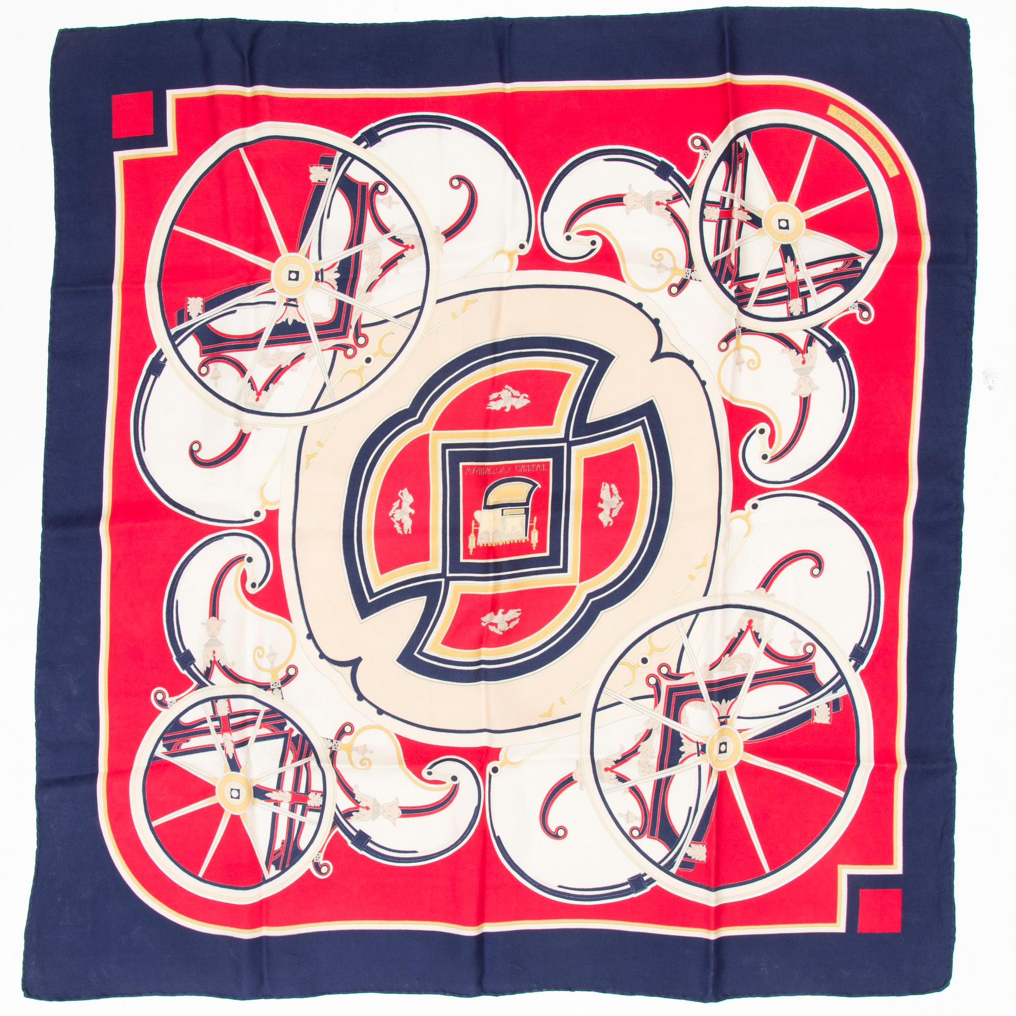 HERMÈS, "Washington's Carriage", SCARF.