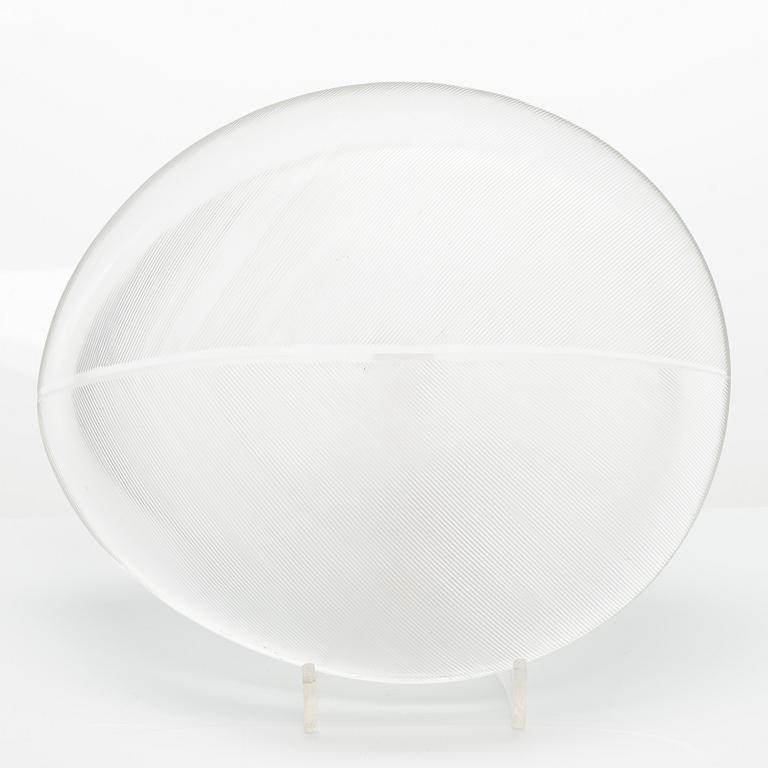Tapio Wirkkala, art glass 'Lehti' (leaf), model 3337, signed Tapio Wirkkala Iittala.
