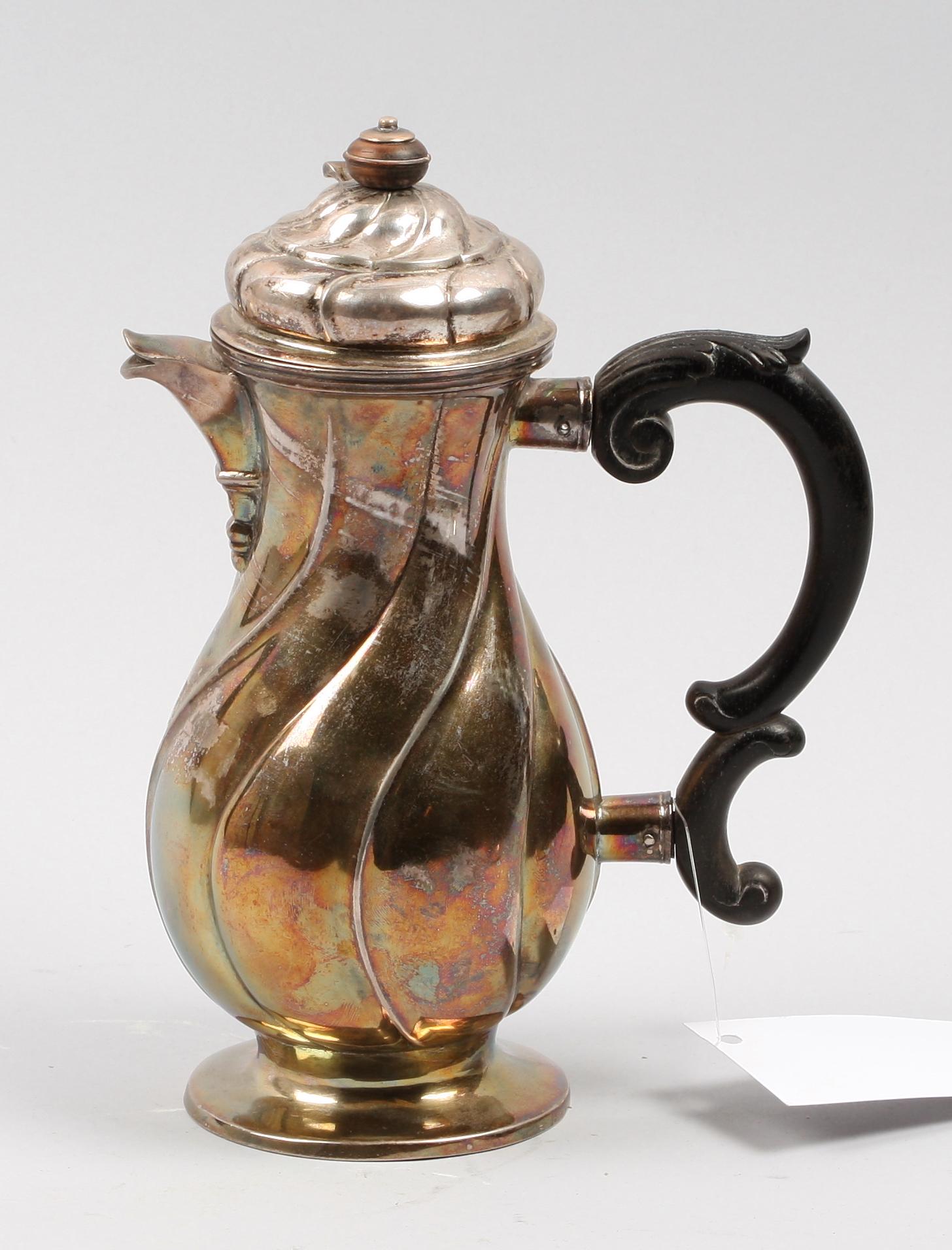 KAFFEKANNA, silver. Rokokostil.