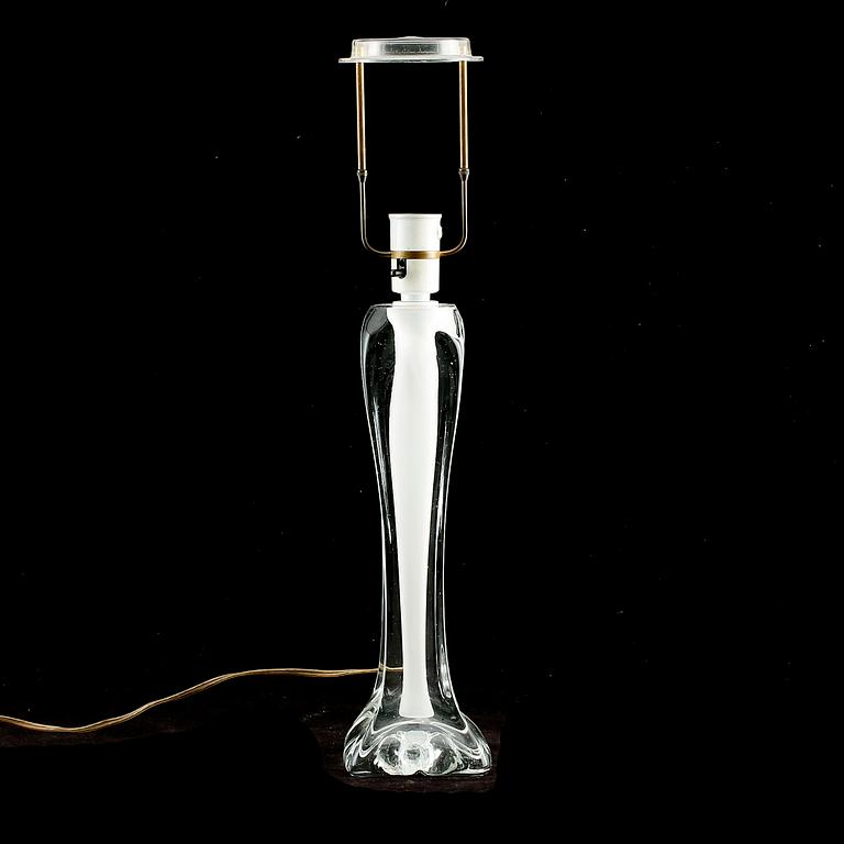 BORDSLAMPA, glas, Flygsfors, 1900-talets mitt.