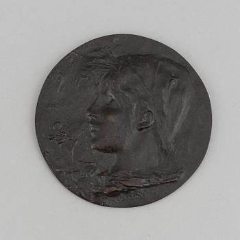 Three Bronze Plaquettes. Diameter 15 cm, 9,5 cm och 7 cm.