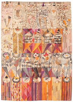 660. TAPESTRY. "Karneval". Tapestry weave variant (gobelängvariant). 230 x 160,5 cm. Signed AB MMF MR.