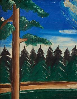 Carl Birger Höög, Skogsvy med granar.