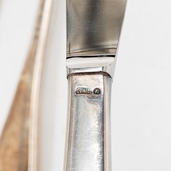 Cutlery, 17 pieces, silver.
