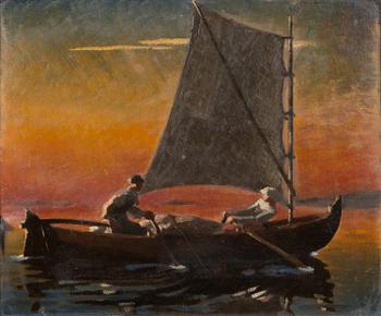 RAGNAR UNGERN, oil on board,  signed and dated -21.