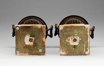 TAZZOR, ett par, senempire Frankrike, 1800-tal.