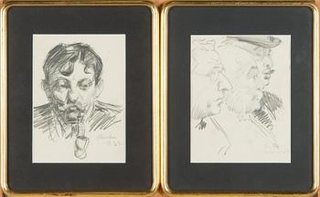 Santeri Salokivi, Male Figures, Faces, 2 pcs.