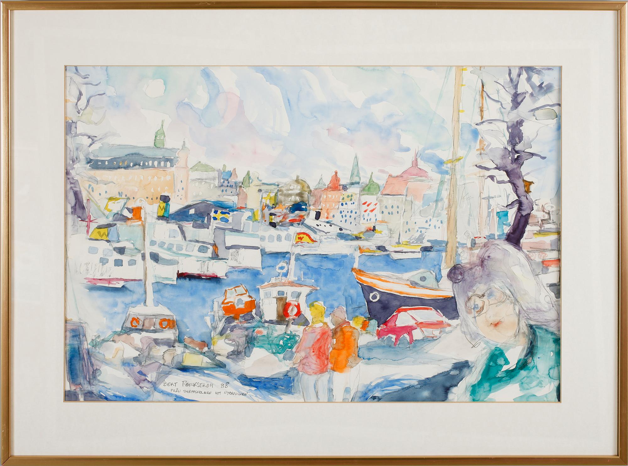 BERT FORKSTRÖM, blandteknik, sign och dat -88.