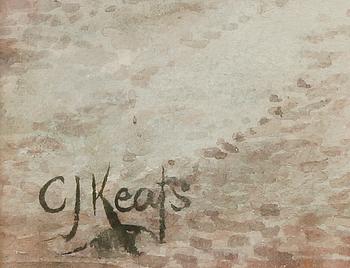 CECIL JACK KEATS, akvarell, signerad, sekelskiftet 1900.