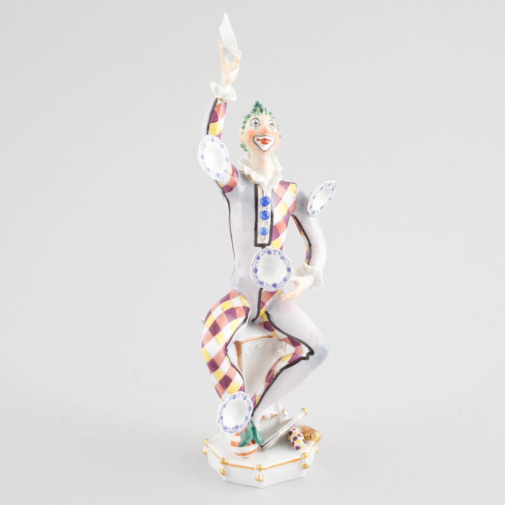 A figurine, designed by Peter Strang for Meissen in the late 20th century.
