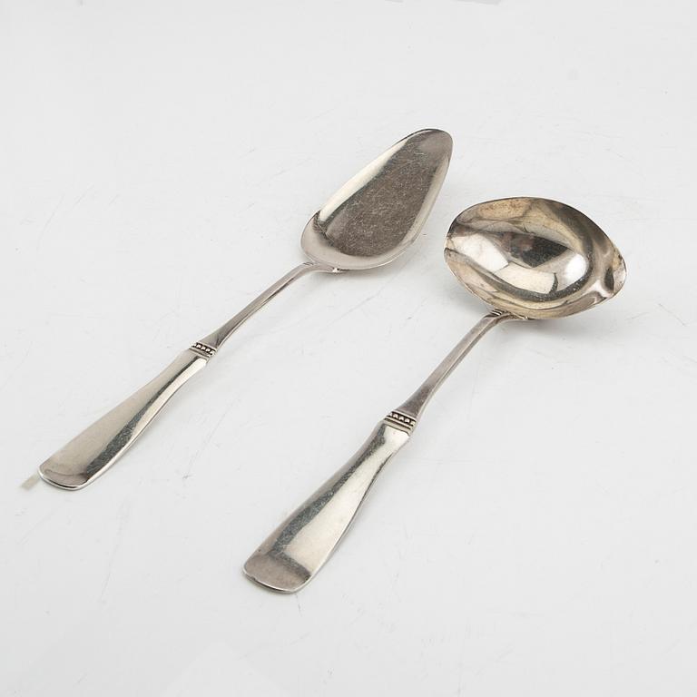 Cutlery 112 pieces "Uppsala" silver MGAB 1959-1989.