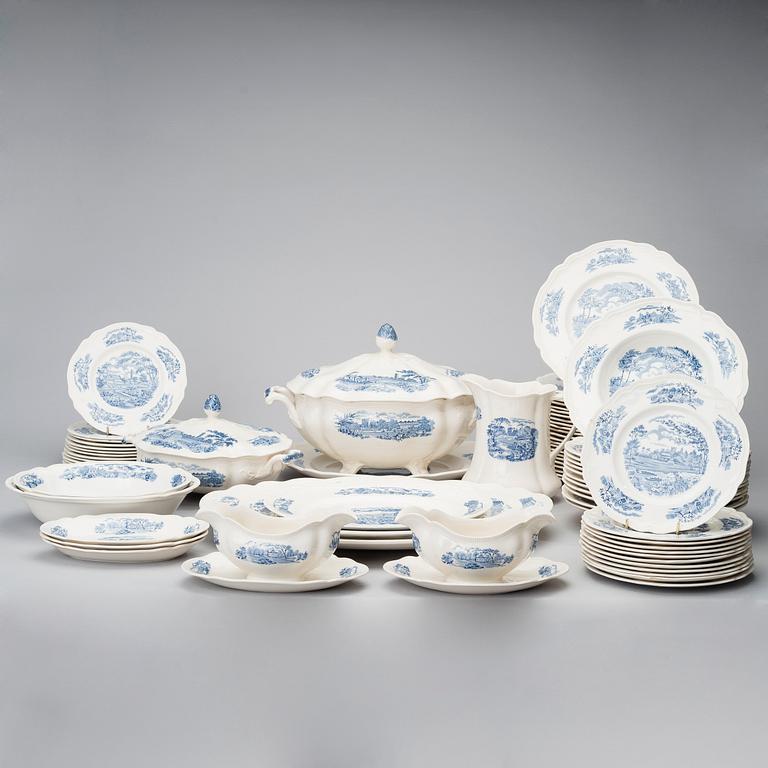 MATSERVIS, 74 delar, porslin, "English Gardens", Johnson Brothers, England 1900-första hälft.