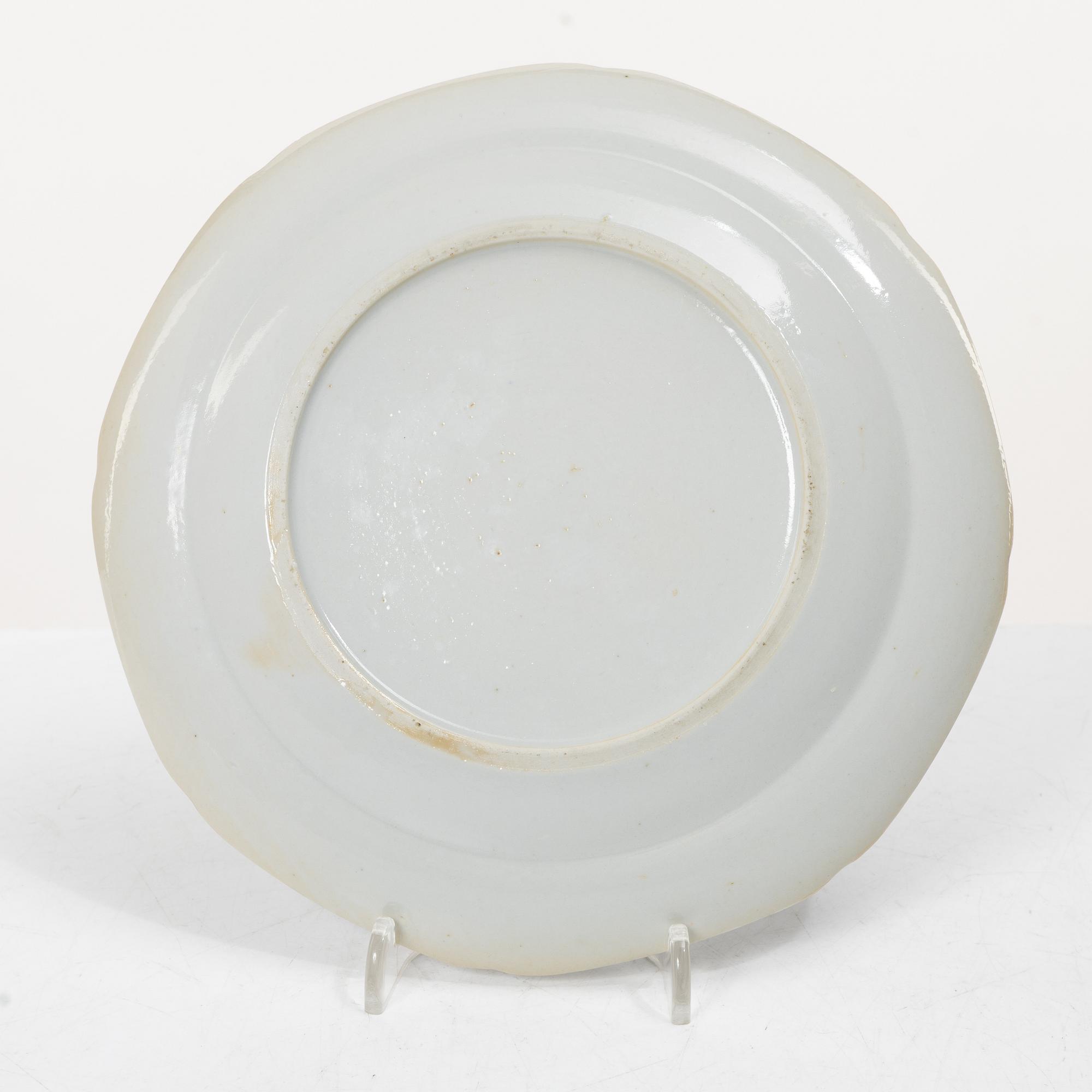 Service pieces, 12 pieces, company porcelain. Qing dynasty, circa 1800.
