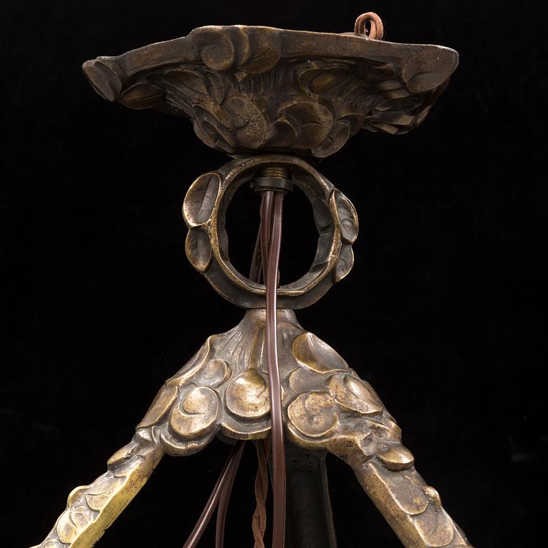 ALICE NORDIN, tillskriven, takarmatur, Böhlmarks Lampfabrik, jugend, 1910/20-tal.