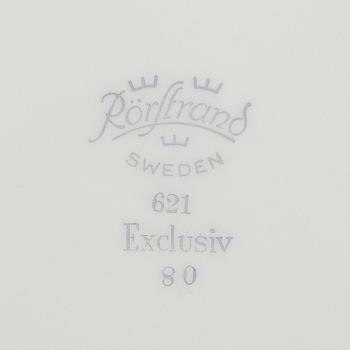 Ruoka-astiasto, 53 osaa, posliinia, "Exclusiv", Rörstrand 1900-luvun puoliväli.