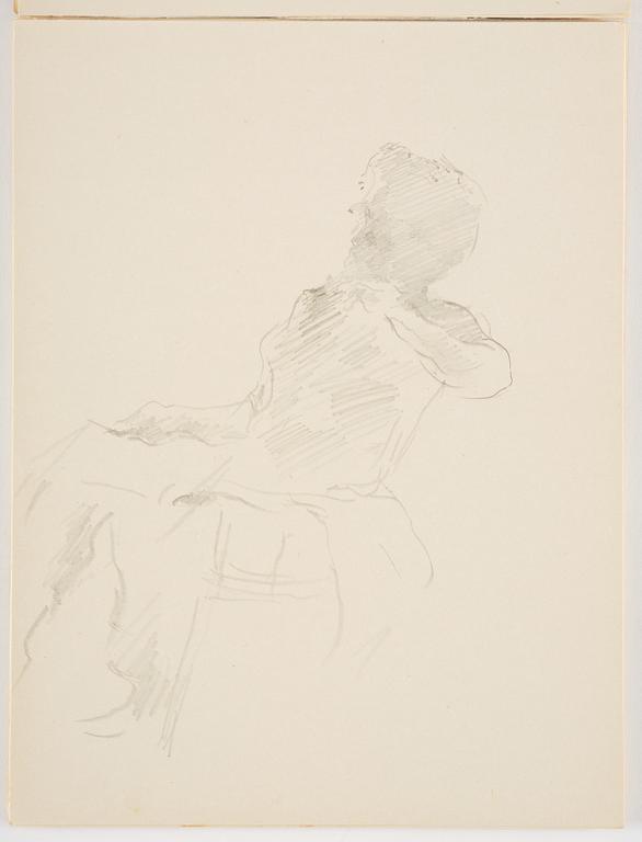 Lotte Laserstein, Skissblock med 22 teckningar varav 7 signerade.