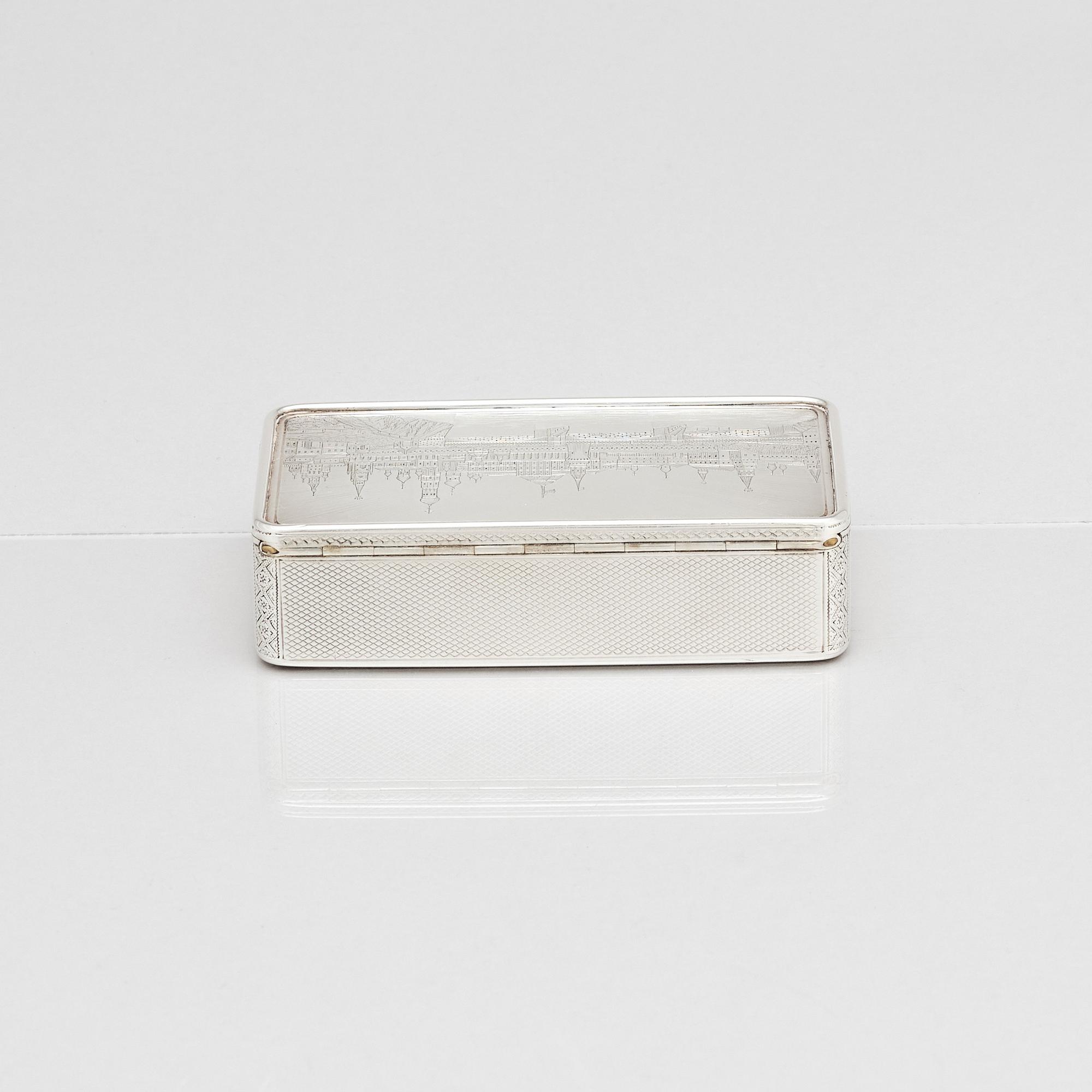A russian silver box, unclear makers mark, assay master Victor Savinkov, Moscow, Russia, 1869.