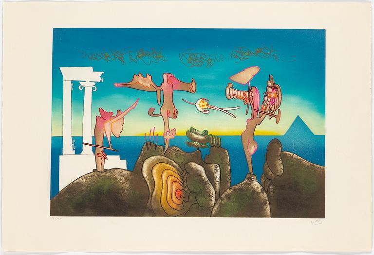 ROBERTO MATTA, MAPP med 10 färgetsningar, 1975, signerade 59/125.