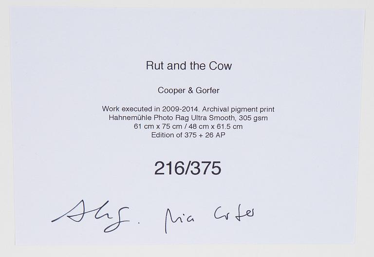 Cooper & Gorfer, archival pigment print, signerad och numrerad 216/375 a tergo.