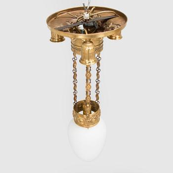 An early 20th century pendant light.