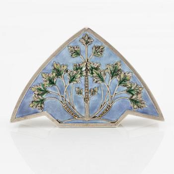 A jewelled and enamelled silver snuffbox, assay master Ivan Lebedkin, C.E. Bolin, Moscow 1899-1908.