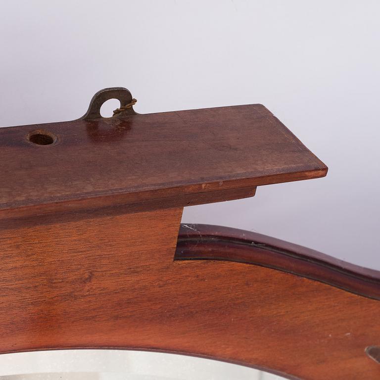 A mahogany Art Nouveau mirror, early 20th century.