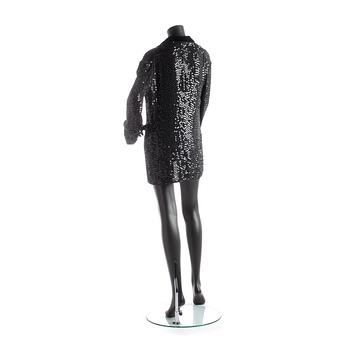 EMPORIO ARMANI, a black sequin jacket.