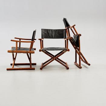 Sune Lindström, A set of three palisander folding chairs, Nordiska Kompaniet, Sweden 1960's.