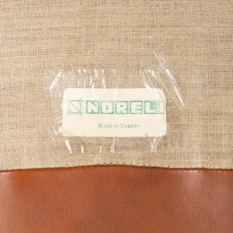 A leather upholstered sofa, Norell, later part of the 20th Century.