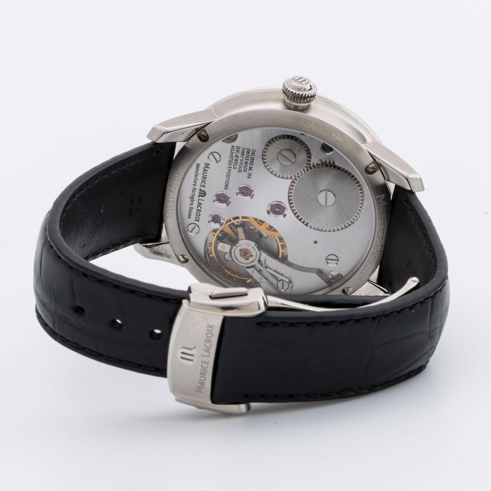 MAURICE LACROIX wristwatch steel Masterpiece Square Whell "Cube" 42 m Limited edition 78/88.