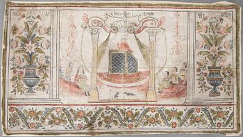 A swedish folk art painting, dated 1826.