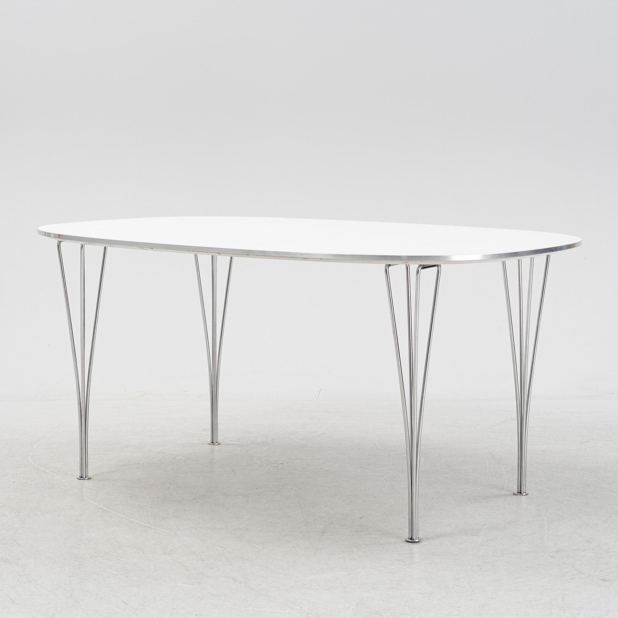 Bruno Mathsson & Piet Hein, matbord, "Superellips", Fritz Hansen, Danmark 1970-tal.