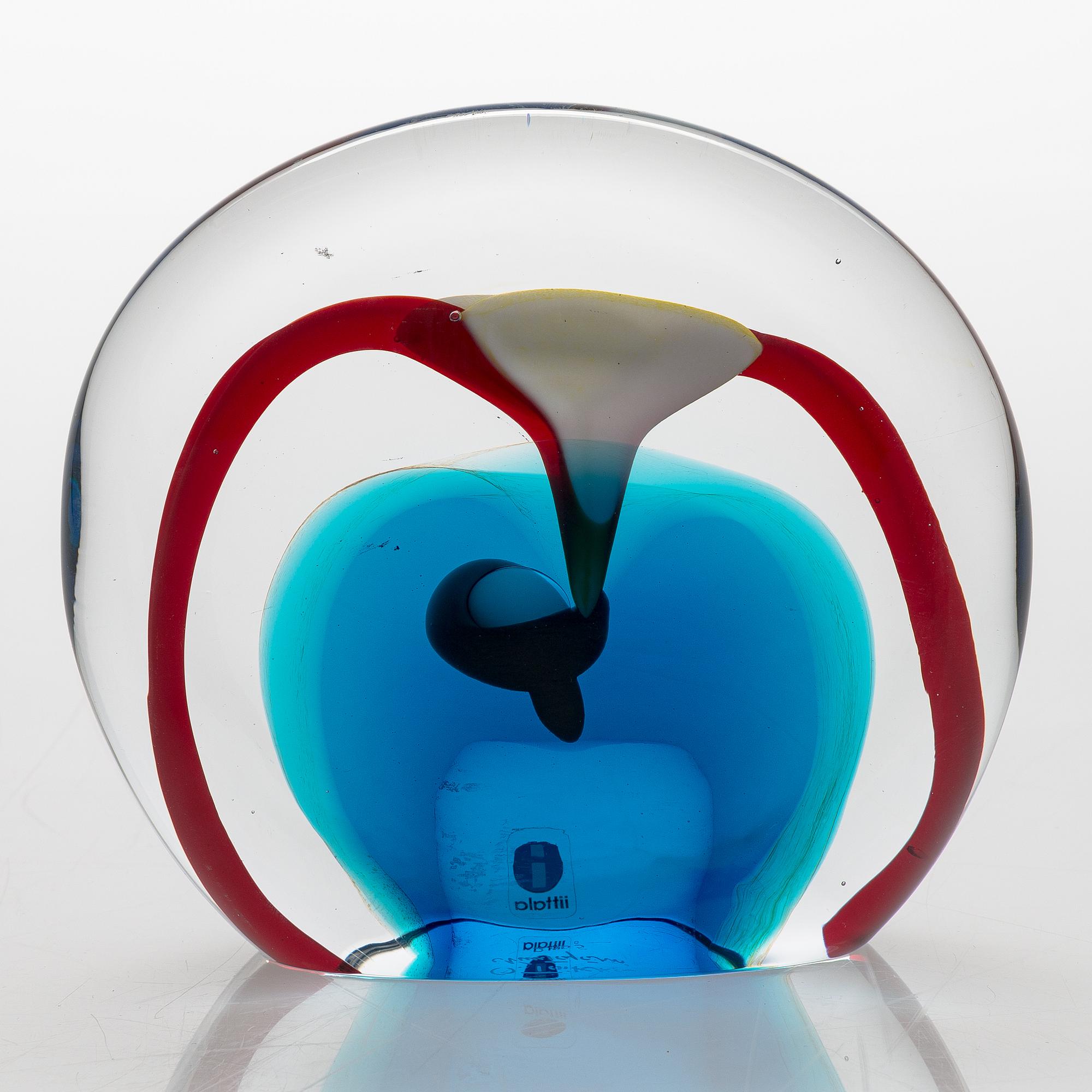 Oiva Toikka, glasskulptur, "Lolli", signerad O. Toikka Nuutajärvi 2005.