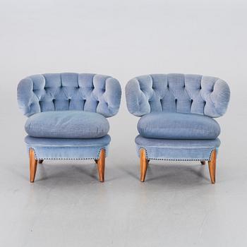 OTTO SCHULZ, a pair of easy chairs.