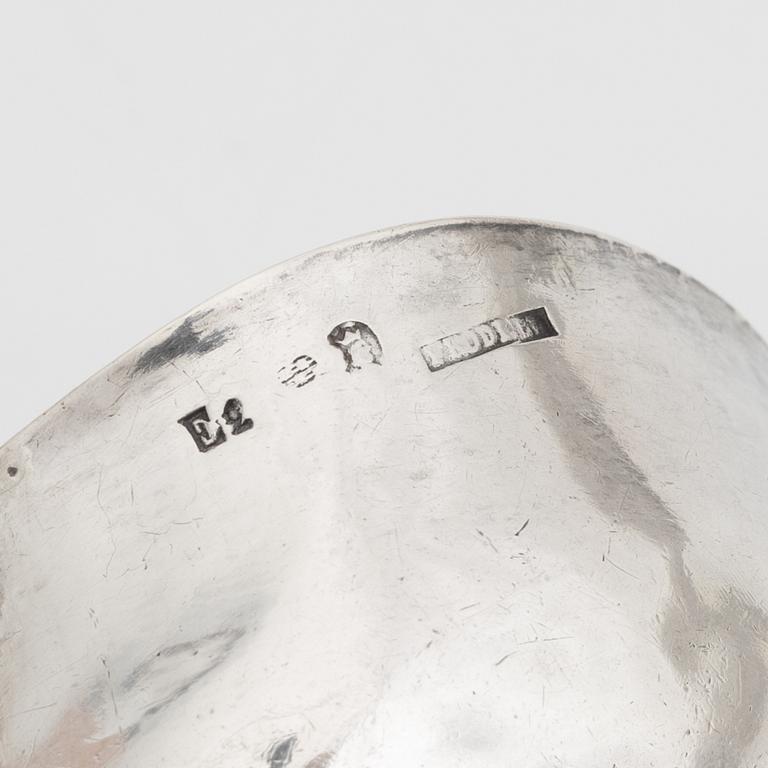A silver 830 serving spoon, first half of the 20th century, and a silver ladle,  Stockholm 1887.