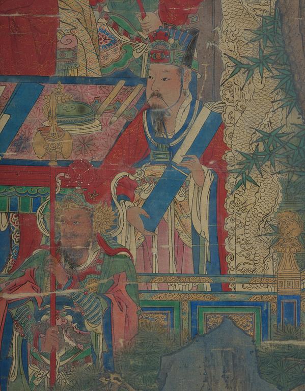 A large painting by anonymous artist, Qing dynasty, 18/19th century.